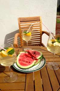 Watermelon and Homemade Elderflower Cocktails