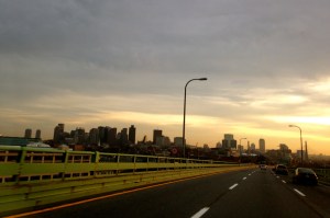 Driving into Boston