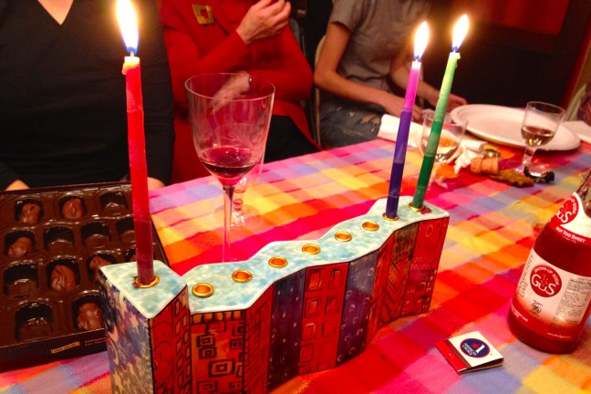 Lighting the Menorah