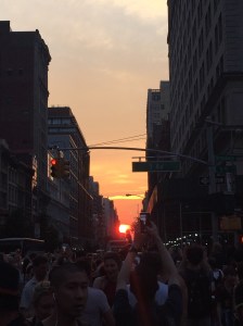 Manhattanhenge! with my Roommate