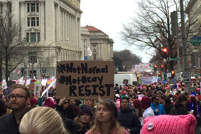 womens march DC streets