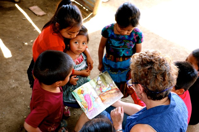 Mom reading to Griselda
